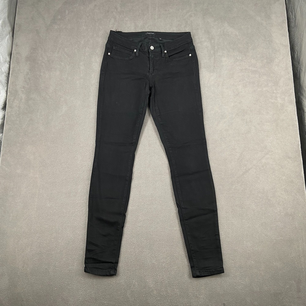 Bebe Skinny‎ Jeans Womens 28 Black Denim Mid Rise Dark Wash Casual Streetwear